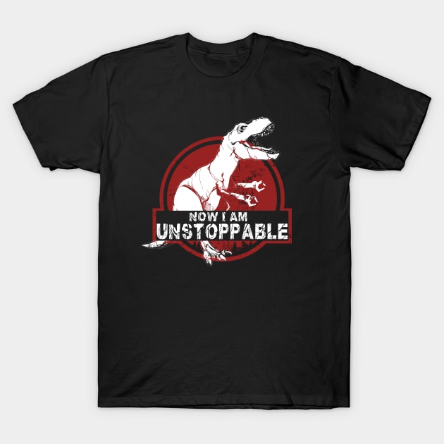 I Am Unstoppable Dinosaur Robotic Claws T-Shirt by mohazain